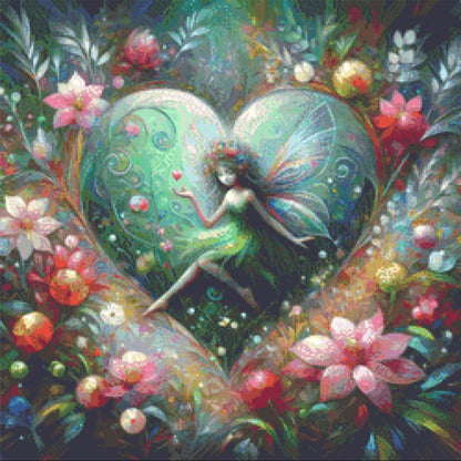 Enchantment in Bloom (Small) cross stitch pattern by World of Love Hearts/Adrian G. Eyre