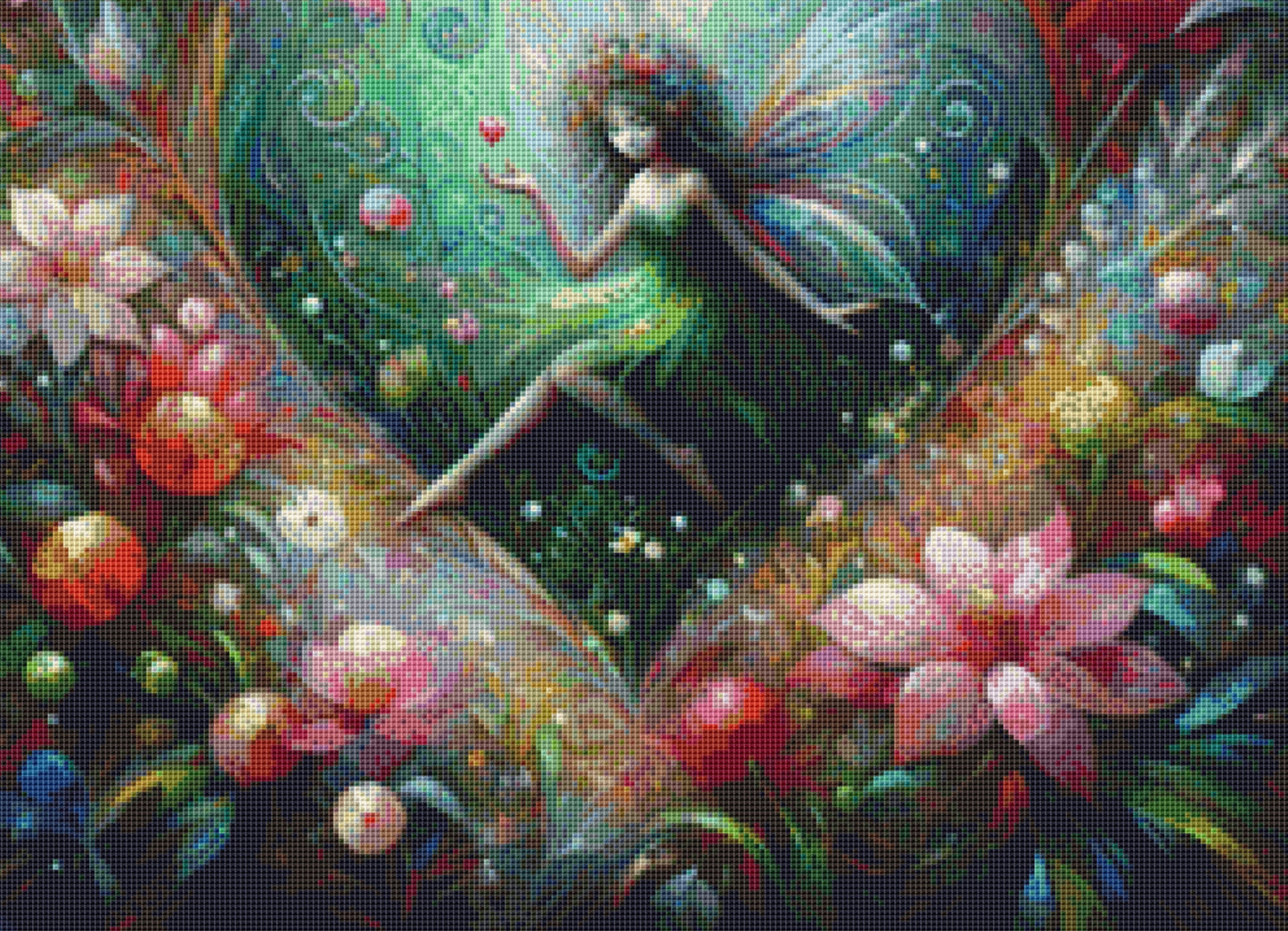Enchantment in Bloom (Small) cross stitch pattern by World of Love Hearts/Adrian G. Eyre