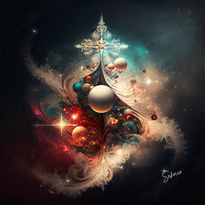 Abstract Christmas Tree cross stitch pattern by Serr.Kai A Quill & Ink