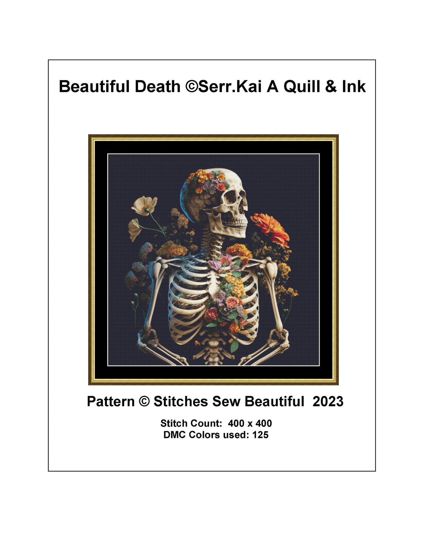 Beautiful Death cross stitch pattern by Serr.Kai A Quill & Ink