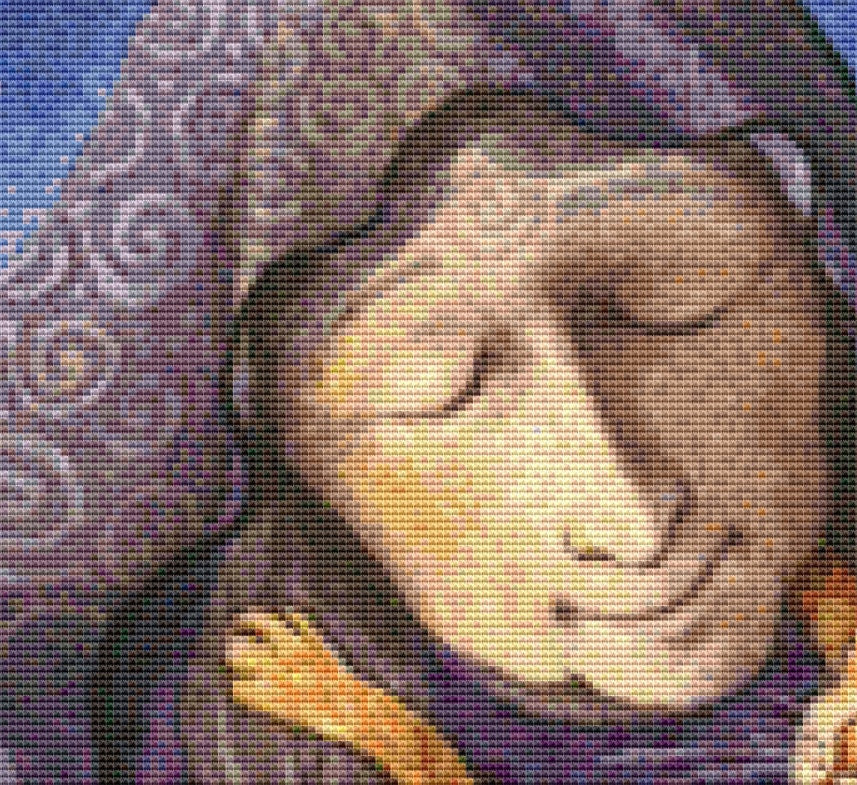 Pumpkin Wise Woman cross stitch pattern by Wendy Andrew of Painting Dreams