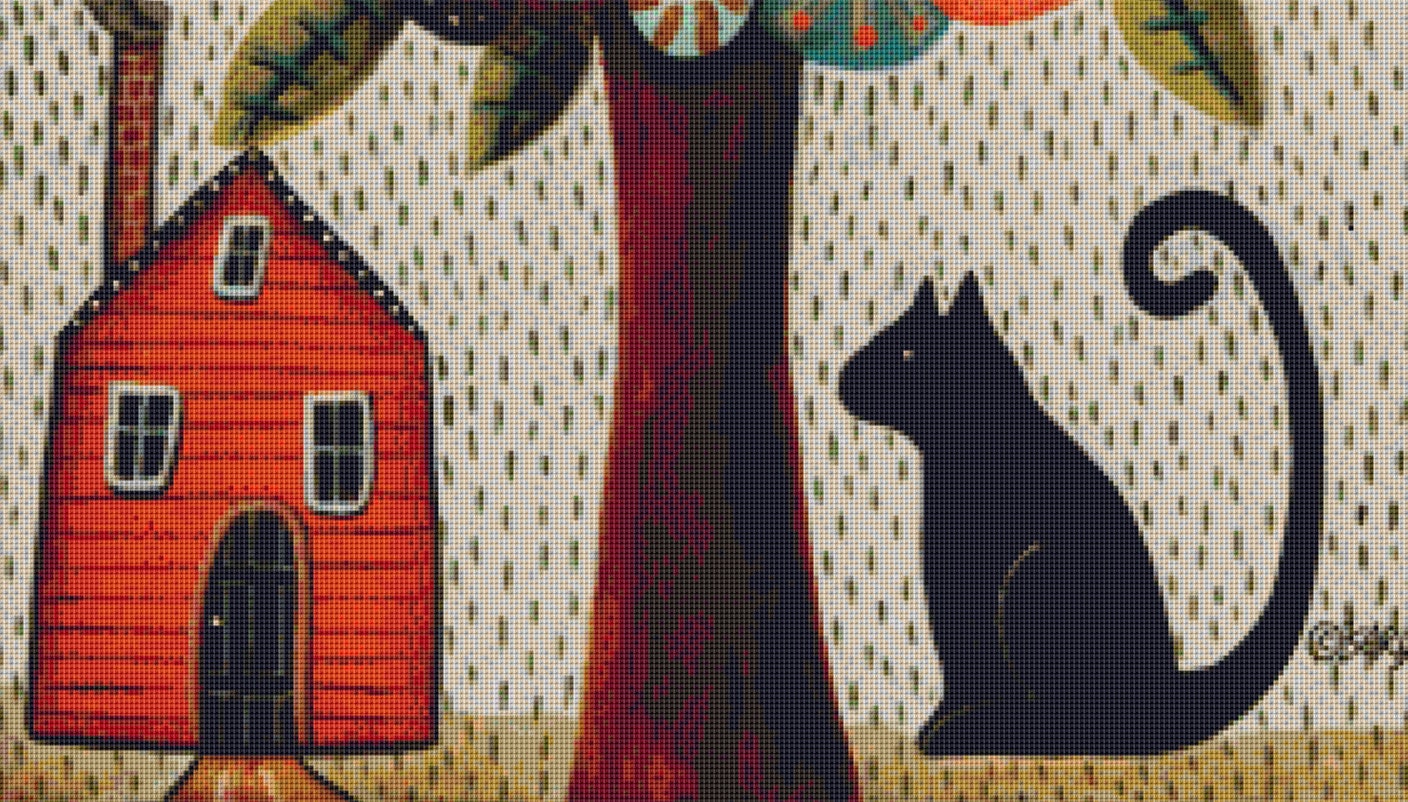 Home Sweet Home counted cross stitch pattern by Karla Gerard