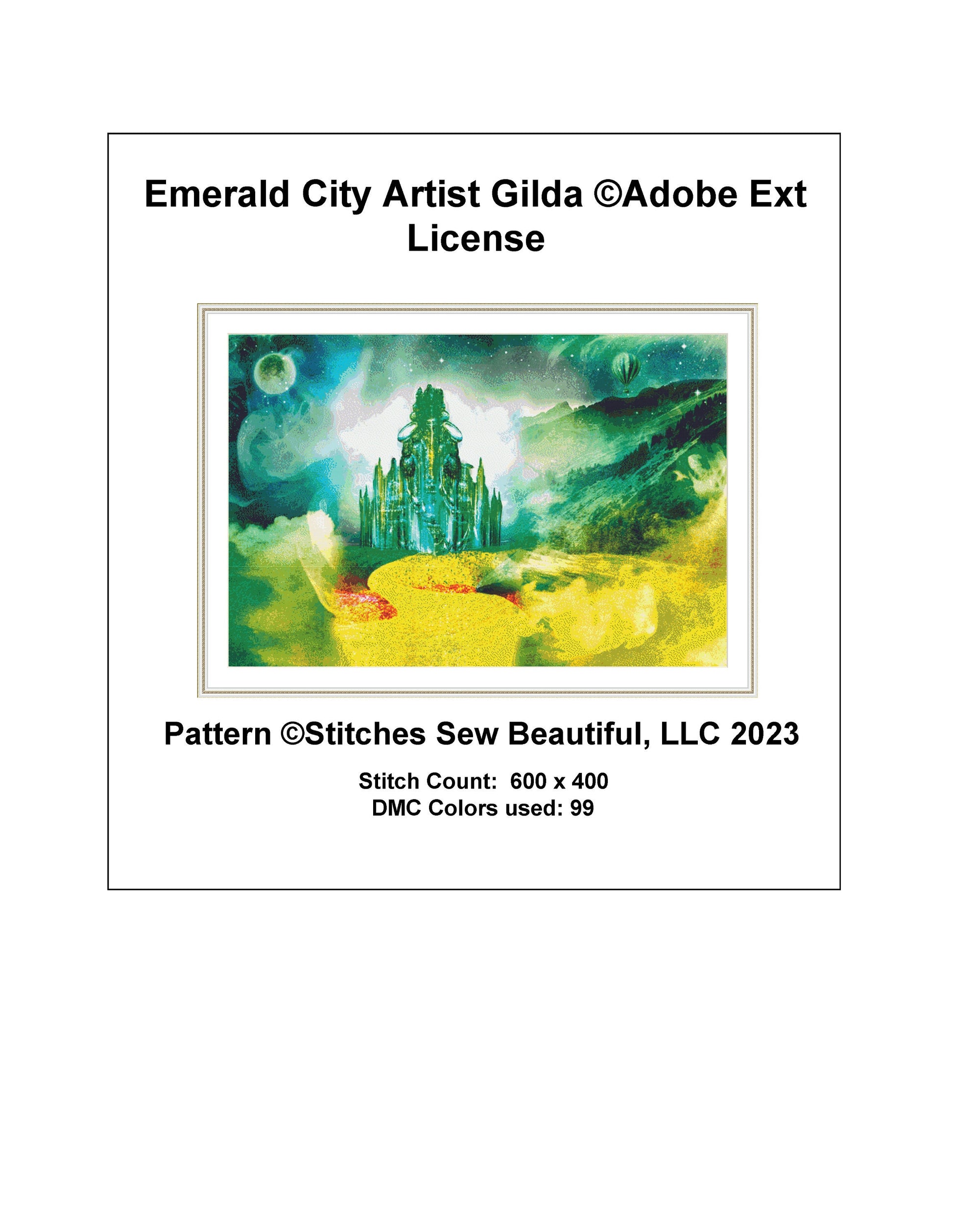Emerald City ©Adobe Ext. License cross stitch pattern by Gilda