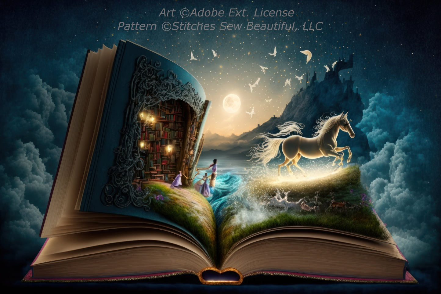 Fairytale Book ©Adobe Ext. License cross stitch pattern by StitchesSewBeautiful
