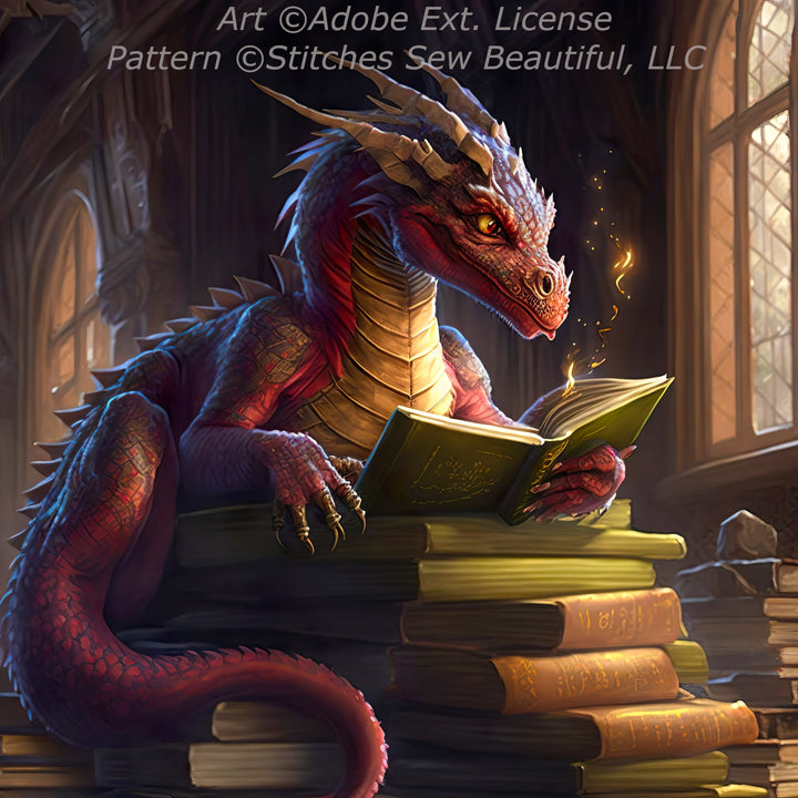 Reading a Good Book ©Adobe Ext. License cross stitch pattern by StitchesSewBeautiful