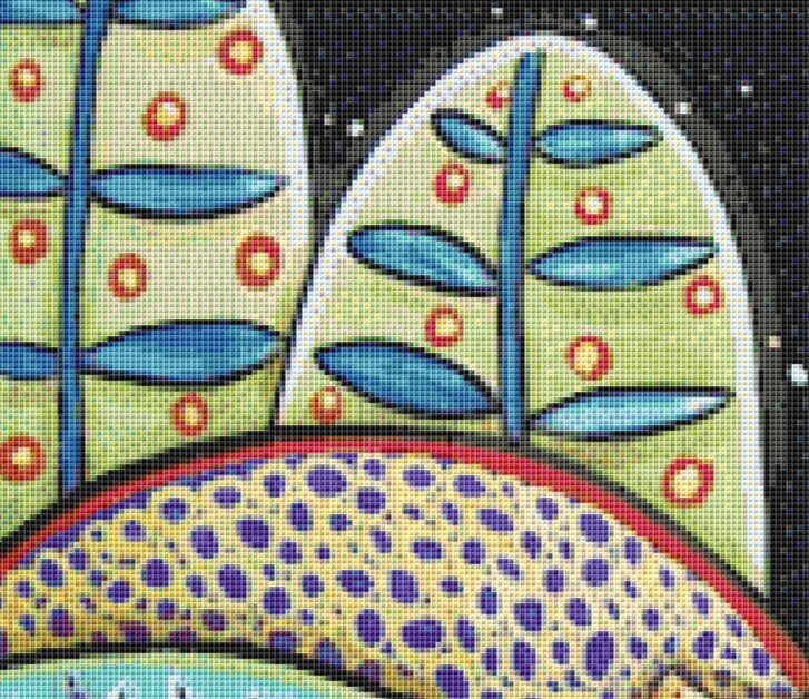Fox Encounter counted cross stitch pattern by Karla Gerard