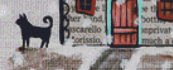 Curious Cat 1 counted cross stitch pattern by Karla Gerard