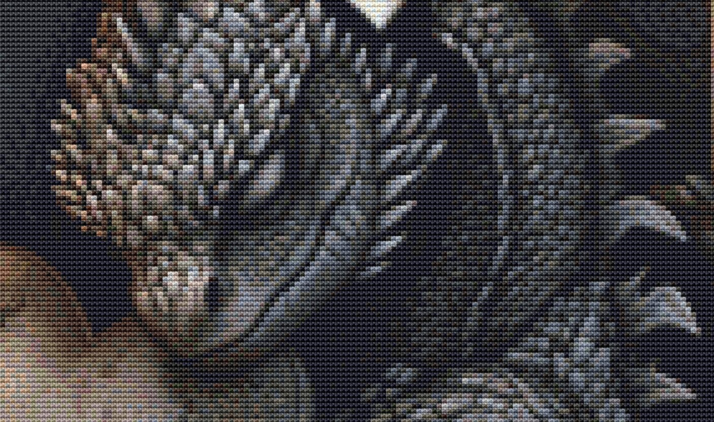 Heart of Black and White cross stitch pattern by Serr.Kai A Quill & Ink