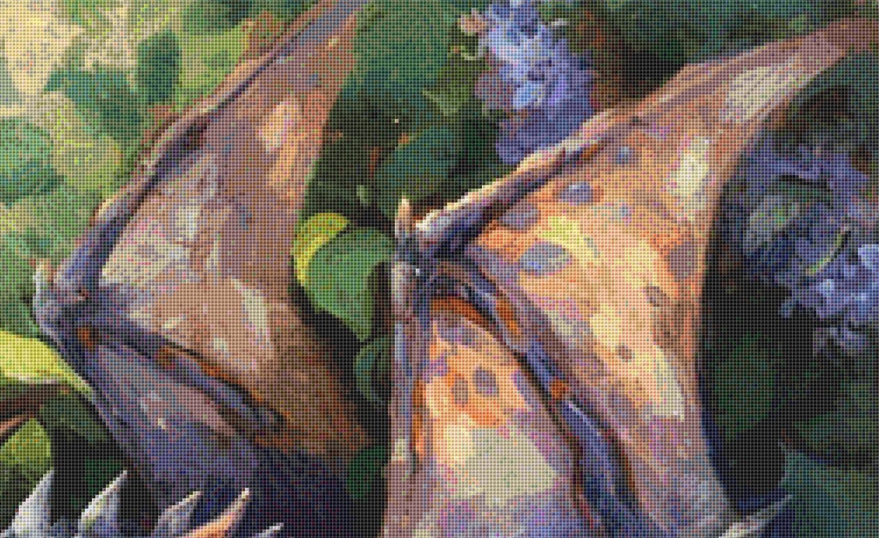 Lilac Dreams Dragon (Max Colors) cross stitch pattern by Serr.Kai A Quill & Ink