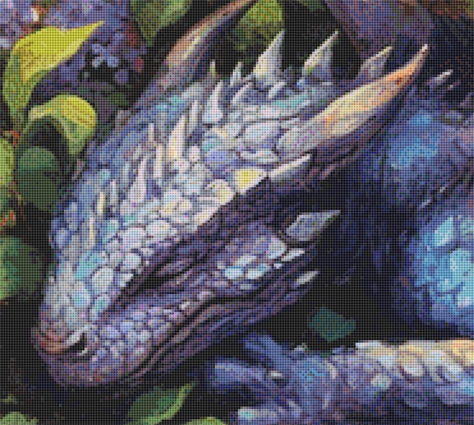 Lilac Dreams Dragon cross stitch pattern by Serr.Kai A Quill & Ink