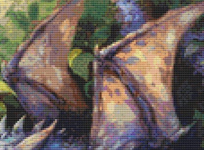 Lilac Dreams Dragon (Small) cross stitch pattern by Serr.Kai A Quill & Ink
