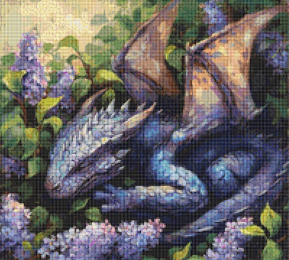 Lilac Dreams Dragon (Small) cross stitch pattern by Serr.Kai A Quill & Ink