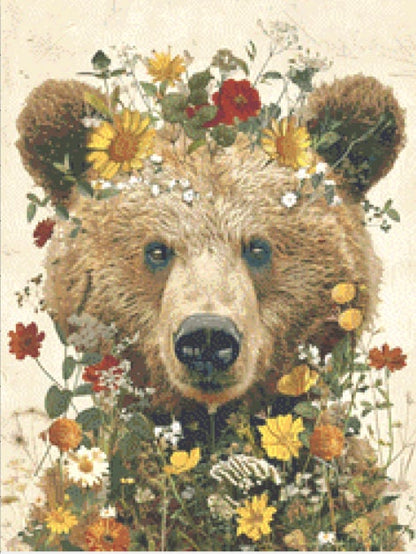 Spring Bear (Small) cross stitch pattern by Serr.Kai A Quill & Ink