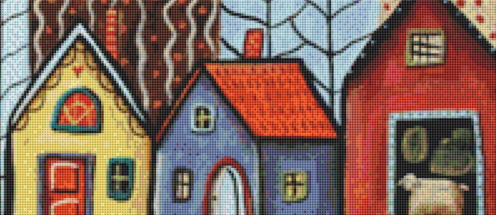 Neighbors 1 counted cross stitch pattern by Karla Gerard