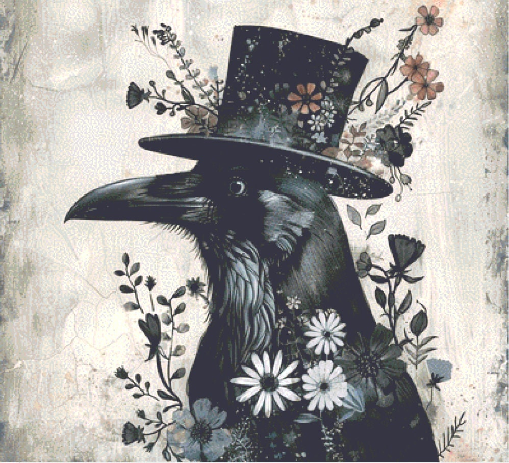 Raven 2 cross stitch pattern by PassyArt