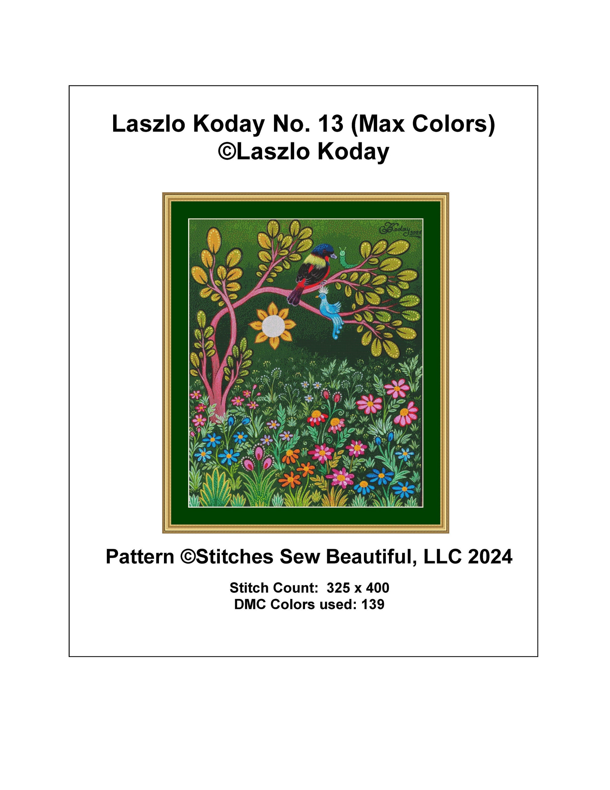 Laszlo Koday No. 13 (Max Colors) cross stitch pattern by Laszlo Koday