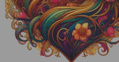 Heart of Artistry (Max Colors) cross stitch pattern by World of Love Hearts/Adrian G. Eyre