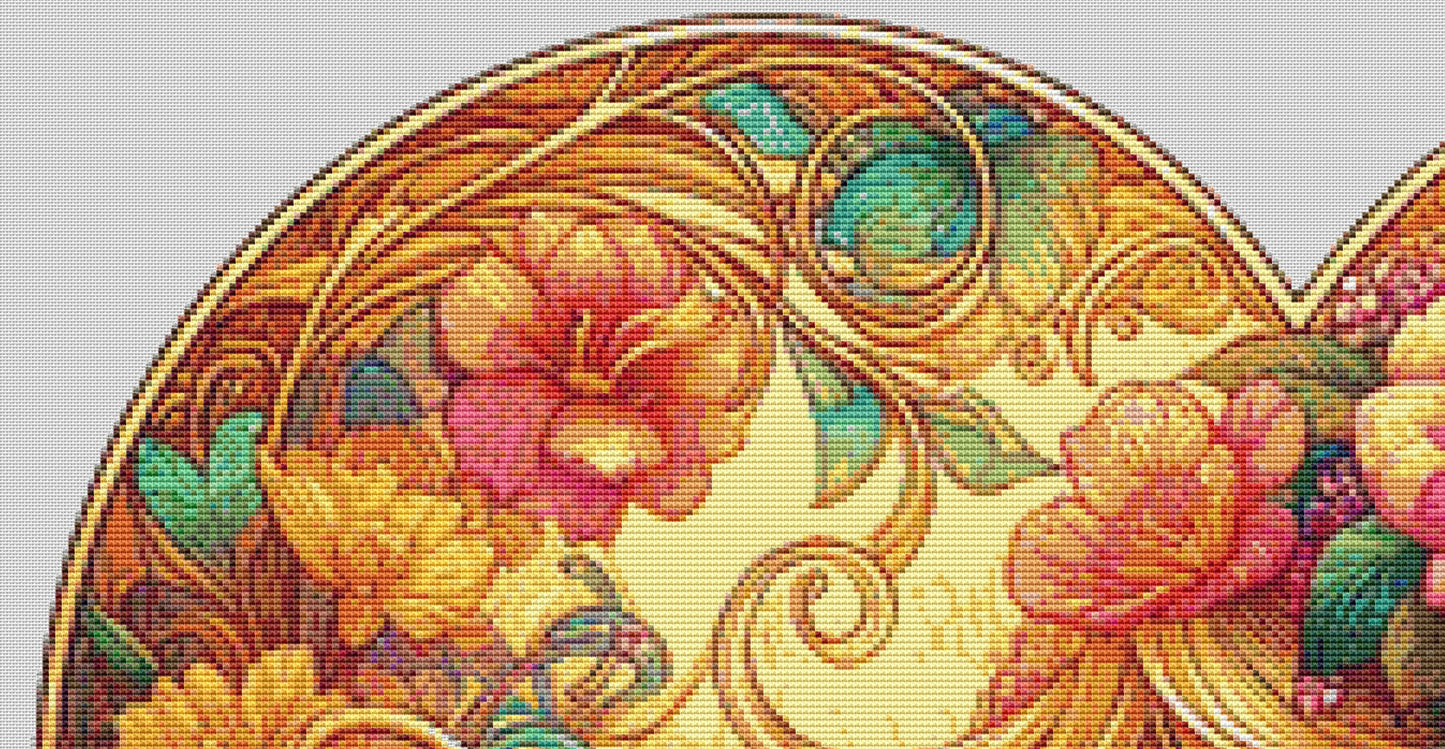 Heart of Artistry cross stitch pattern by World of Love Hearts/Adrian G. Eyre