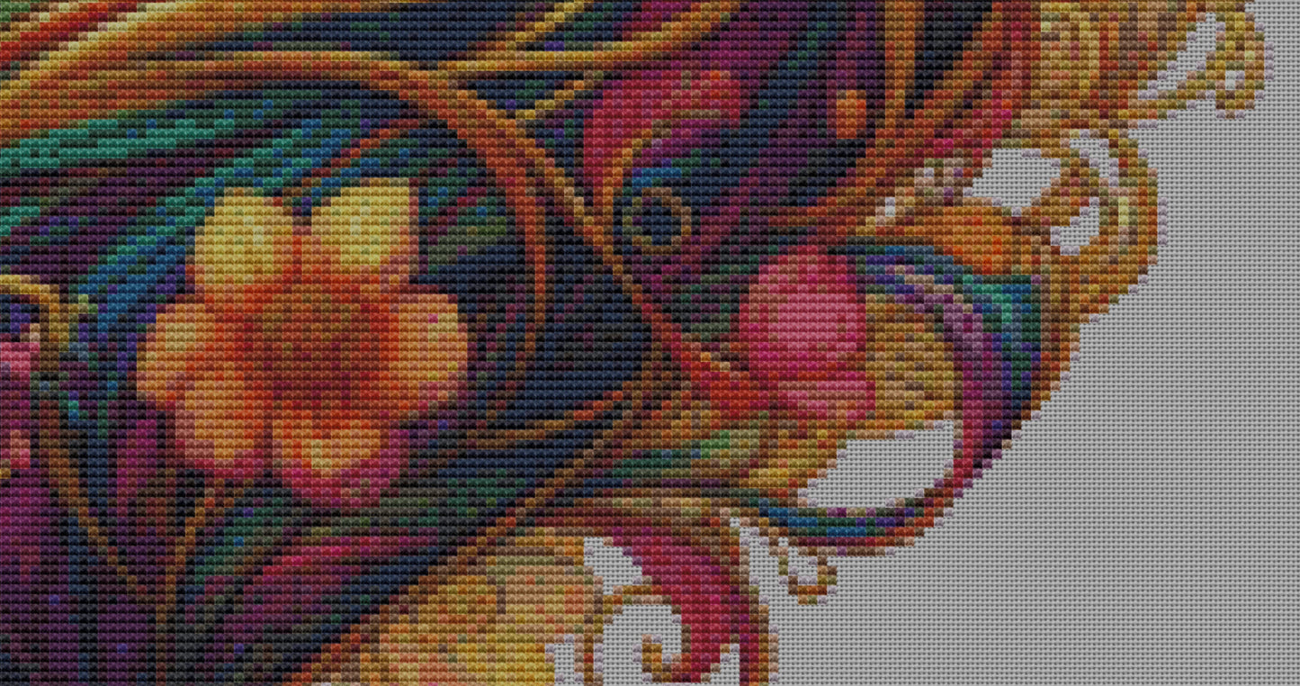 Heart of Artistry (Small) cross stitch pattern by World of Love Hearts/Adrian G. Eyre