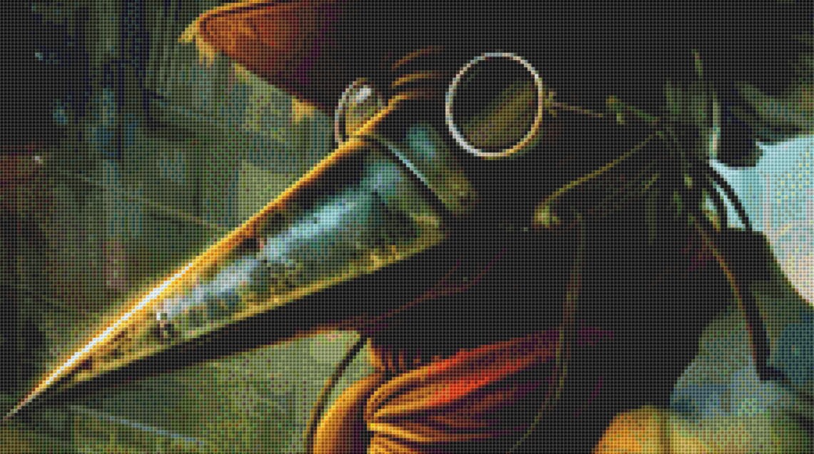 Dr Plague cross stitch pattern by The Art Revivalist