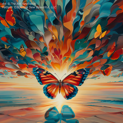 Butterfly Dreams-Surreal Symphony cross stitch pattern by The Art Revivalist