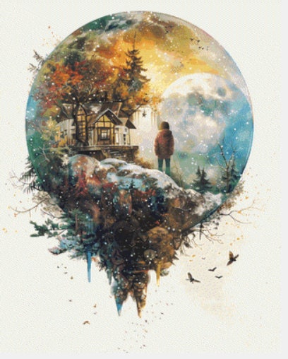 Glass Globe-Serenity cross stitch pattern by The Art Revivalist