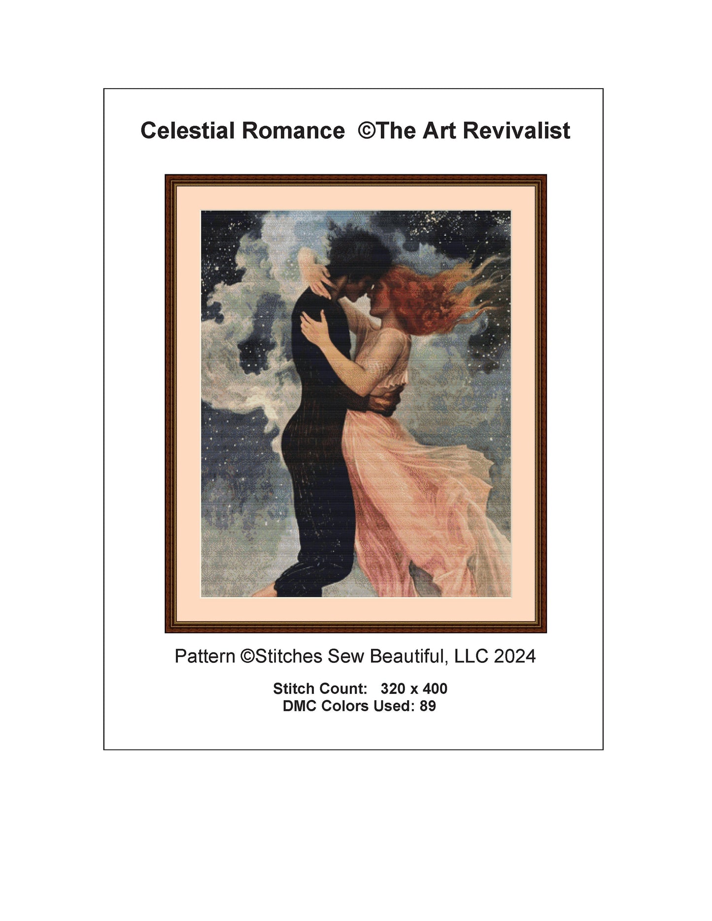 Celestial Romance cross stitch pattern by The Art Revivalist