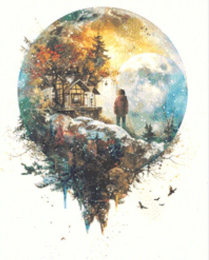 Glass Globe-Serenity (Small) cross stitch pattern by The Art Revivalist