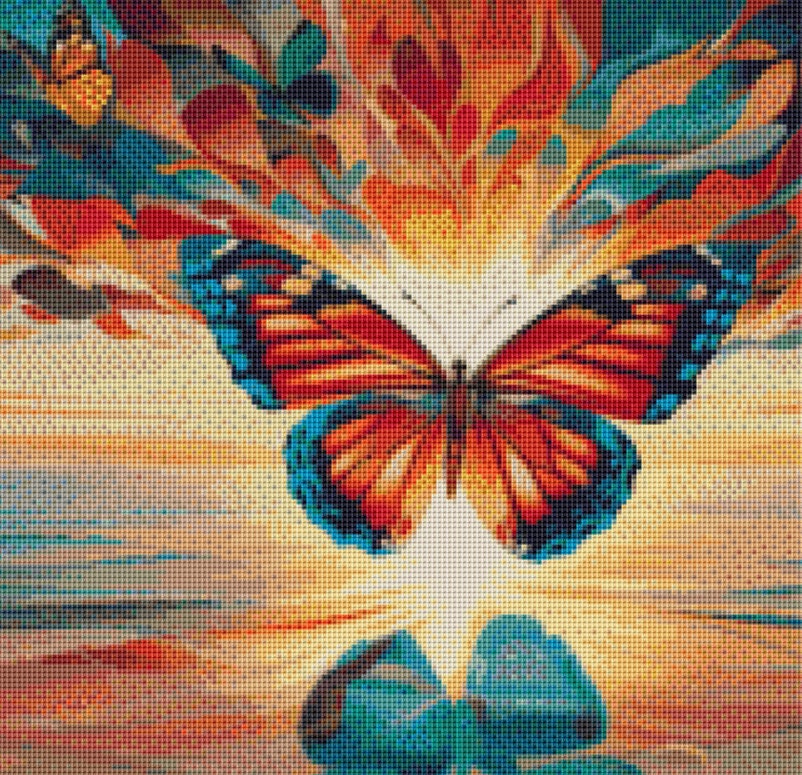 Butterfly Dreams-Surreal Symphony (Small) cross stitch pattern by The Art Revivalist