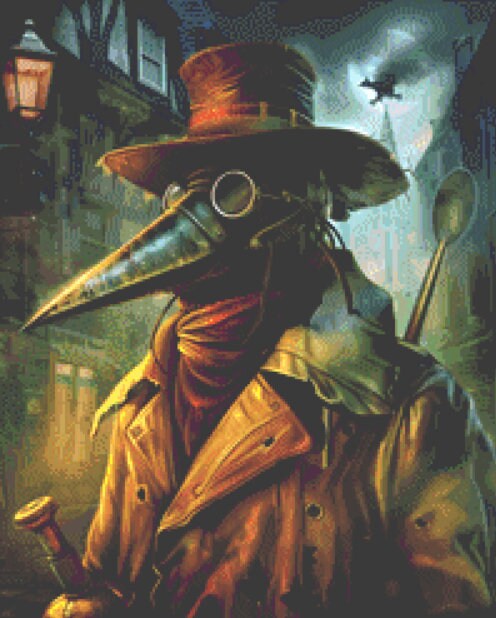 Dr Plague (Small) cross stitch pattern by The Art Revivalist