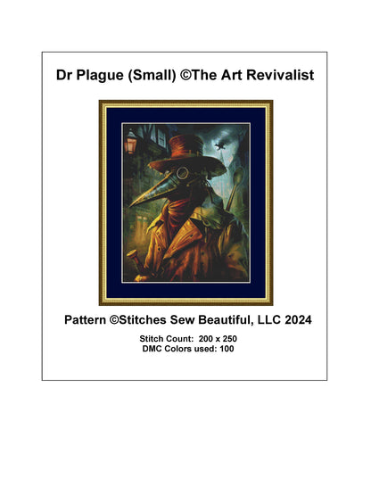 Dr Plague (Small) cross stitch pattern by The Art Revivalist