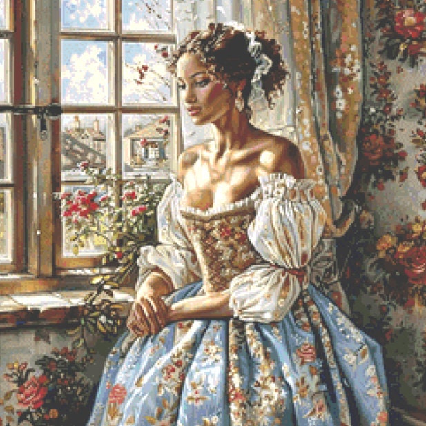 Lost in Thought (Small) cross stitch pattern by The Art Revivalist