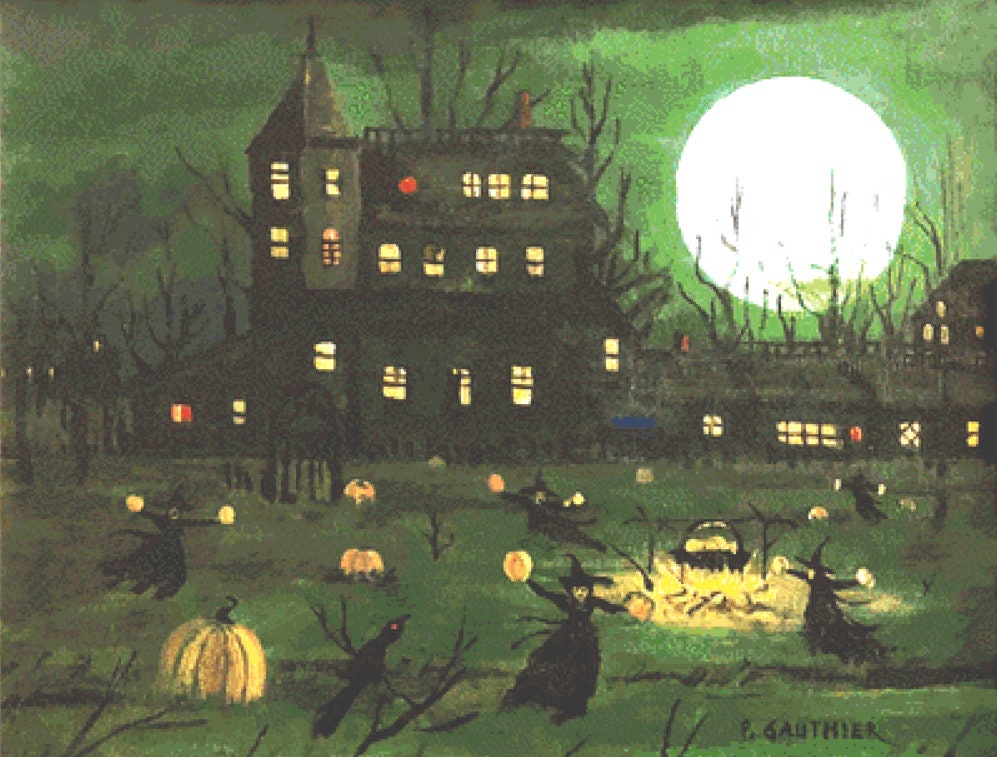 Boiling Pumpkins cross stitch pattern by Patrick Gauthier