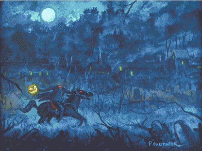 Sleepy Hollow cross stitch pattern by Patrick Gauthier