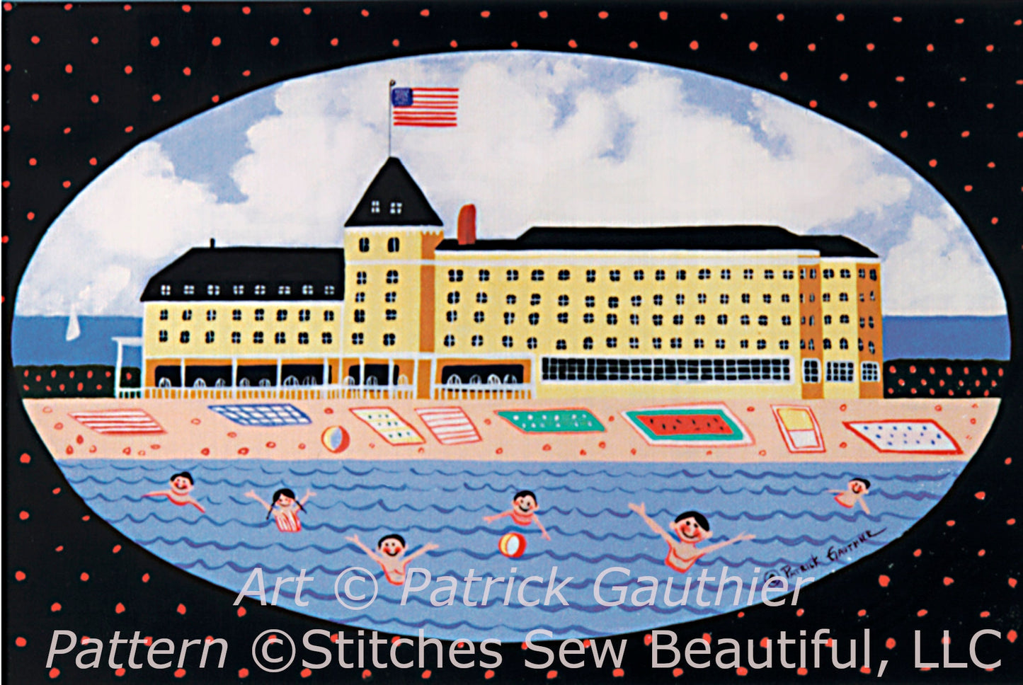Fun at the Ocean House cross stitch pattern by Patrick Gauthier
