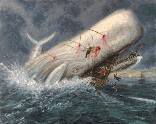 Moby Dick cross stitch pattern by Patrick Gauthier