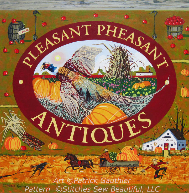 Pleasant Pheasant cross stitch pattern by Patrick Gauthier