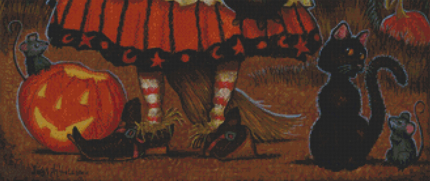 Ready for All Hallow's Eve (Max Colors) cross stitch pattern by Joseph Holodook/Porterfields Fine Art Licensing