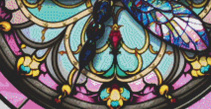 Stained Glass Dragonfly 2 cross stitch pattern by IvyCottageHome