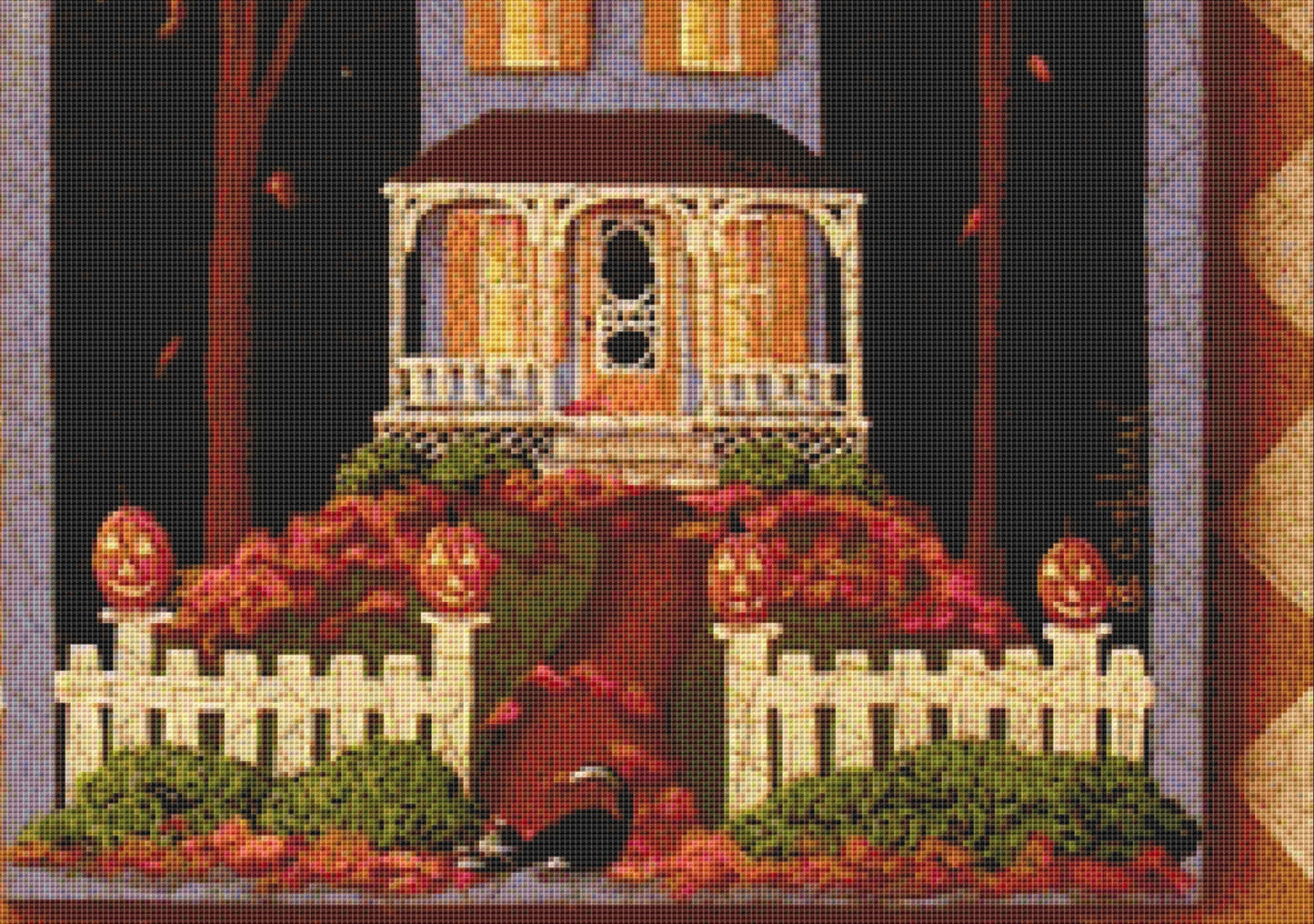 Halloween Hill cross stitch pattern by Catherine Holman/Ansada Art Licensing Group, LLC