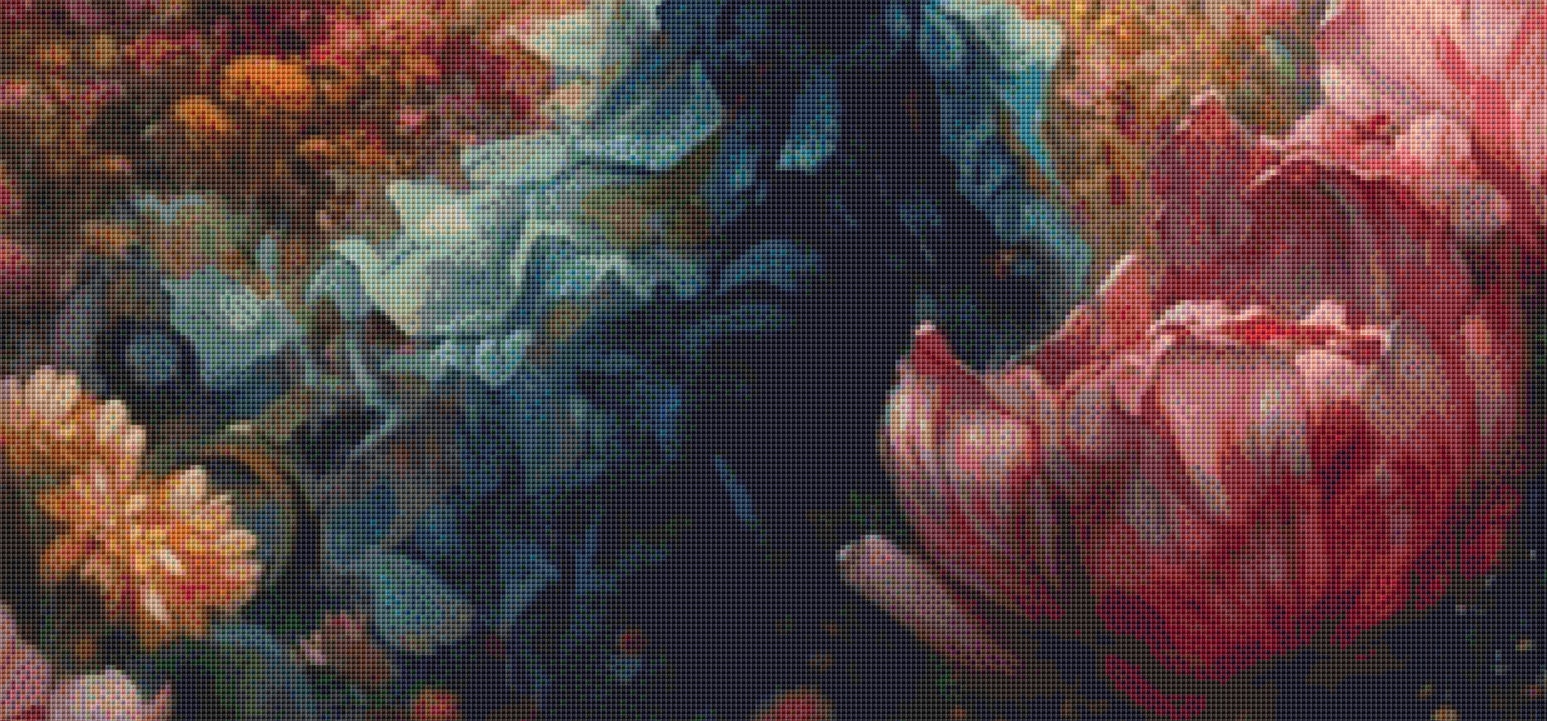 Woman in a Field of Flowers 18 (Max Colors) cross stitch pattern by Eder Jose Rosa