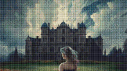 Woman in a Field of Flowers 18 (Small) cross stitch pattern by Eder Jose Rosa