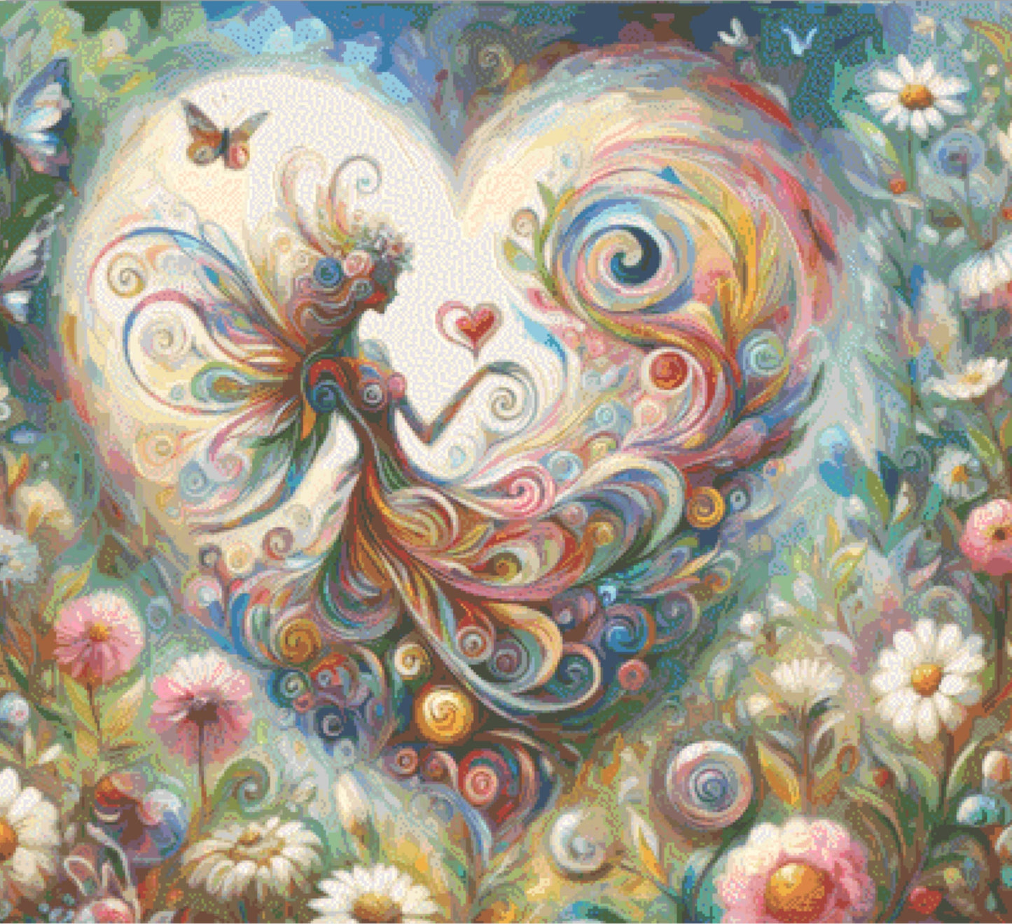 Ethereal Love cross stitch pattern by World of Love Hearts/Adrian G Eyre