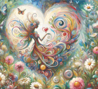Ethereal Love (Max Colors) cross stitch pattern by World of Love Hearts/Adrian G Eyre