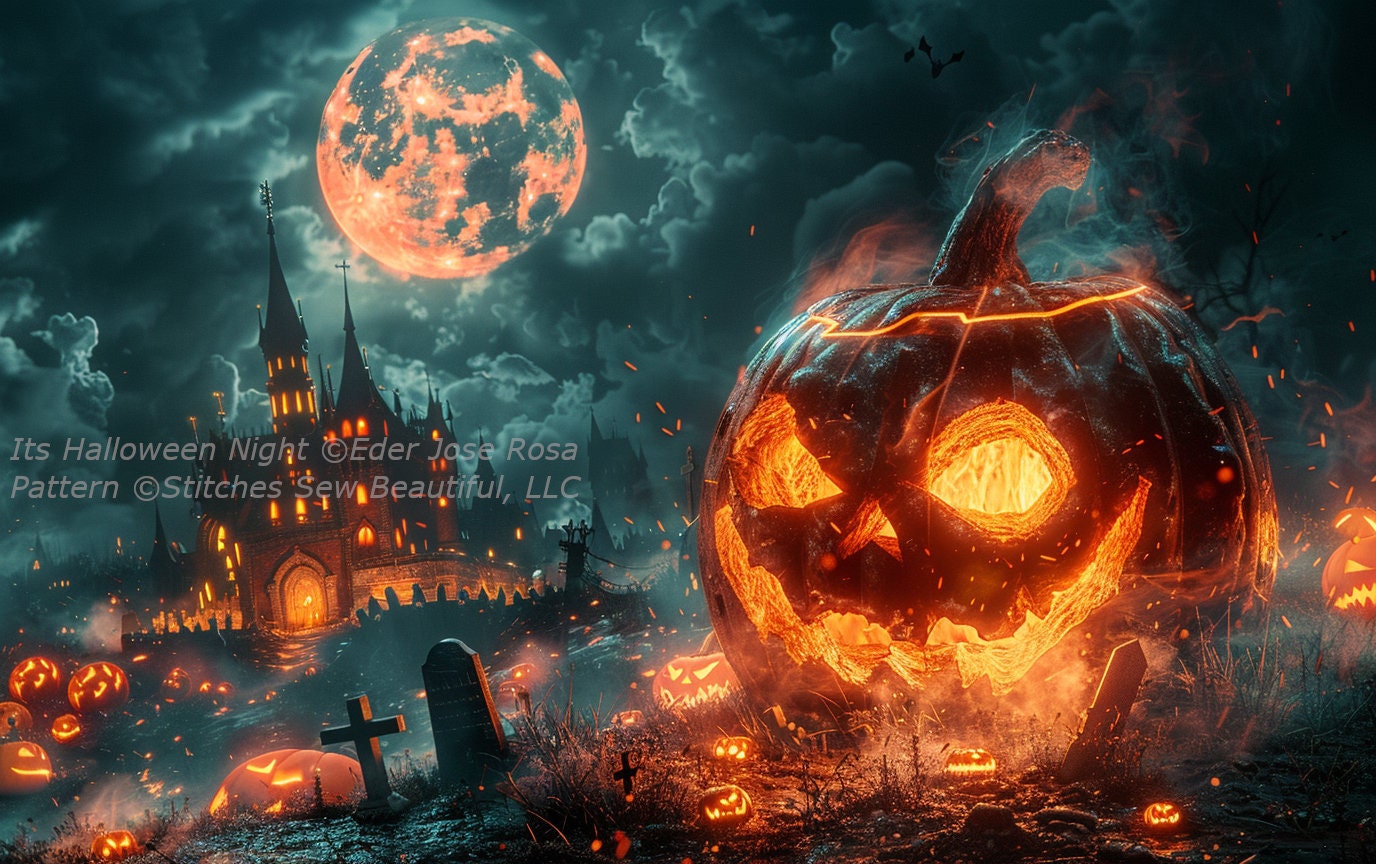 Its Halloween Night (Small) cross stitch pattern by Eder Jose Rosa