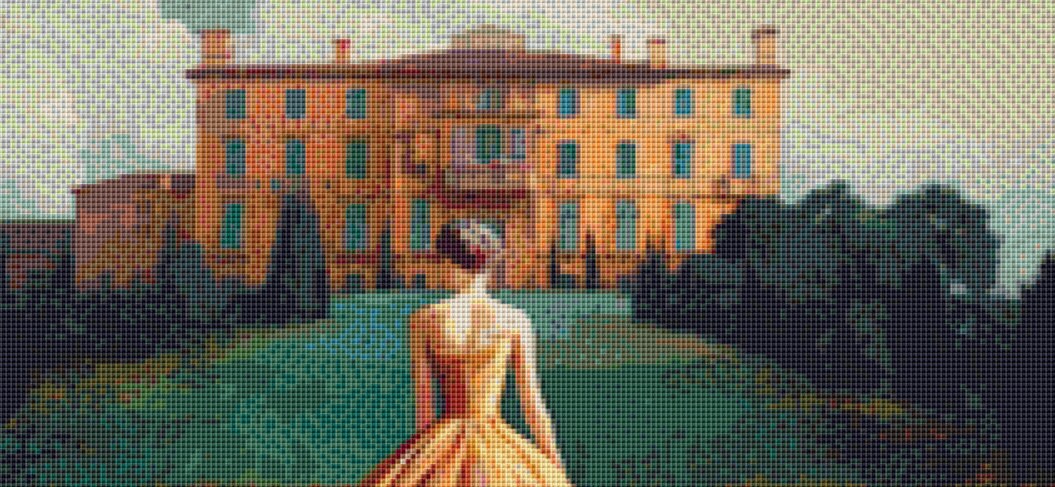Woman in a Field of Flowers 10 (Small) cross stitch pattern by Eder Jose Rosa
