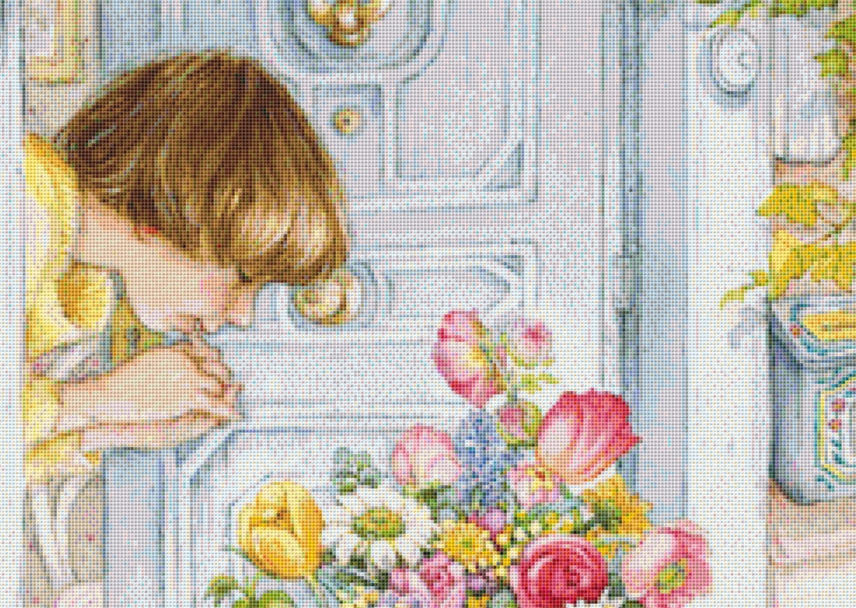 Mothers Day Surprise (Max Colors) cross stitch pattern by Lisi Martin/AB Pictura, Karlstad, Sweden