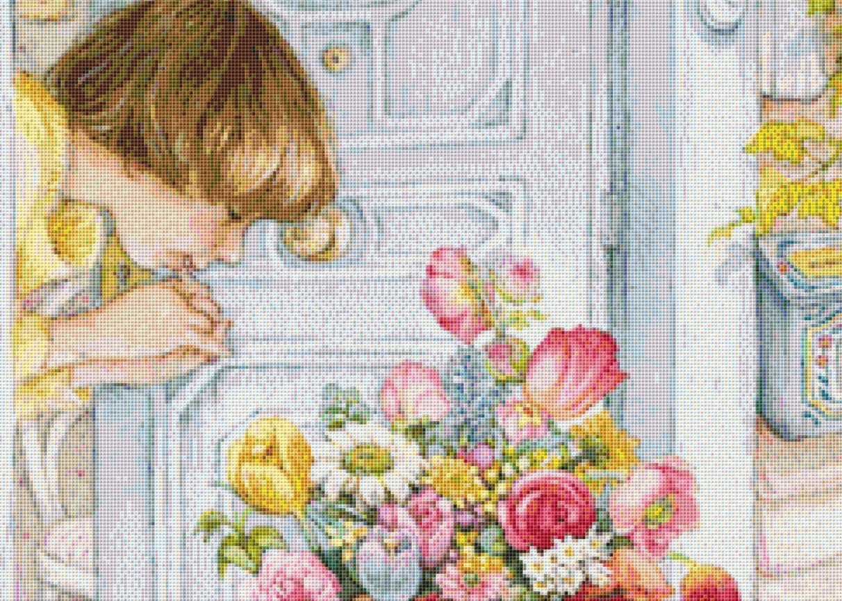 Mothers Day Surprise cross stitch pattern by Lisi Martin/AB Pictura, Karlstad, Sweden