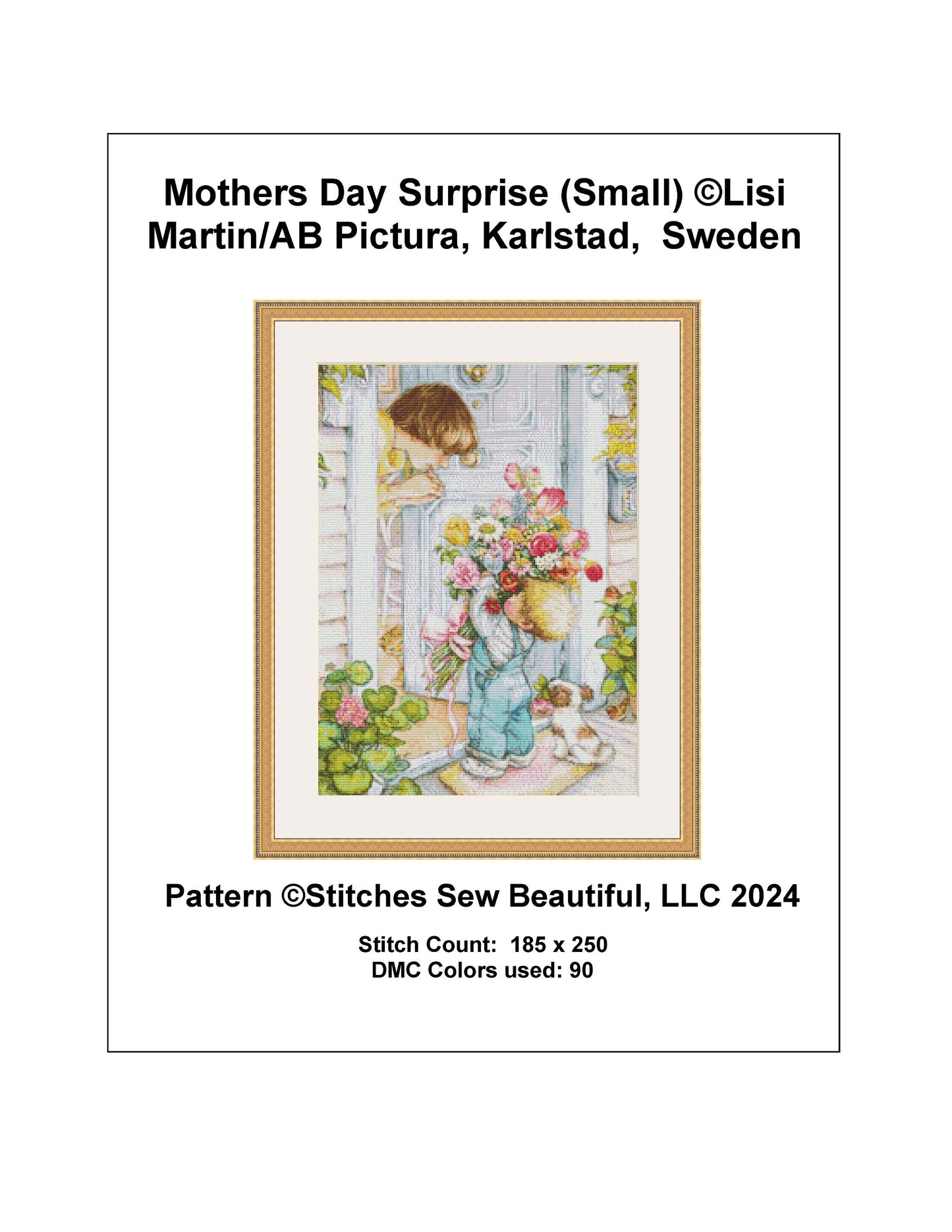 Mothers Day Surprise (Small) cross stitch pattern by Lisi Martin/AB Pictura, Karlstad, Sweden