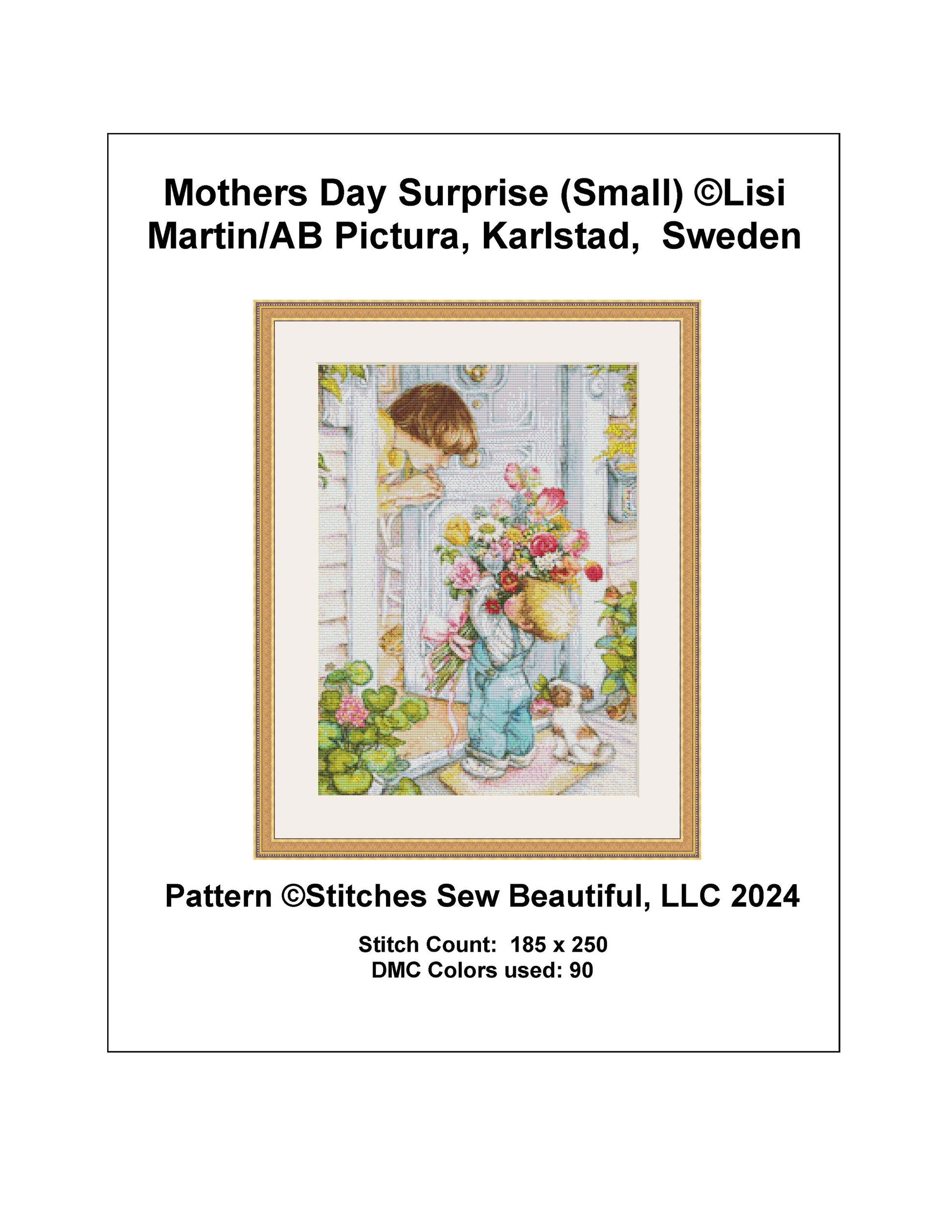Mothers Day Surprise (Small) cross stitch pattern by Lisi Martin/AB Pictura, Karlstad, Sweden